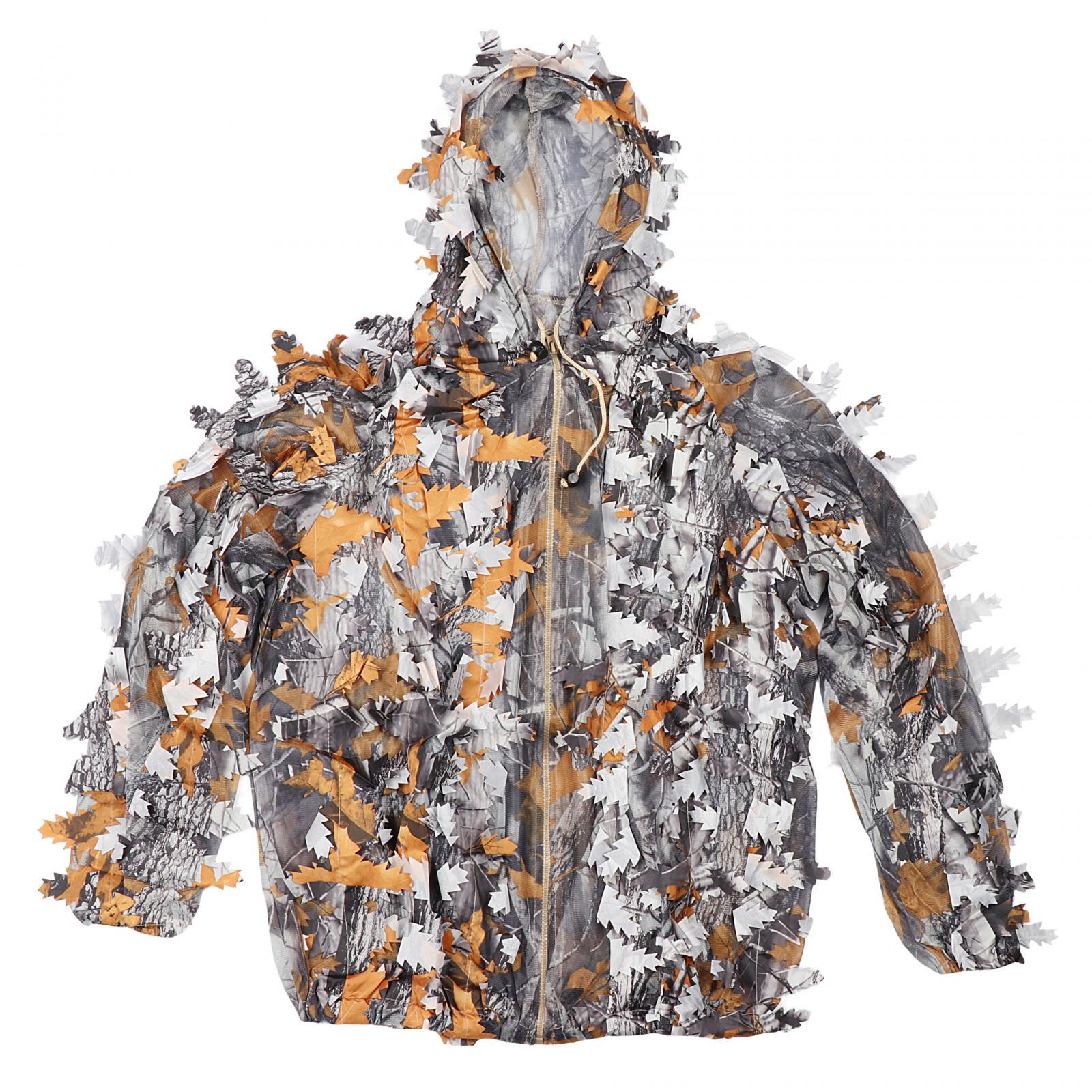 Outdoor Adventure Farm - Traje Ghillie 3D con Hojas, Chaqueta