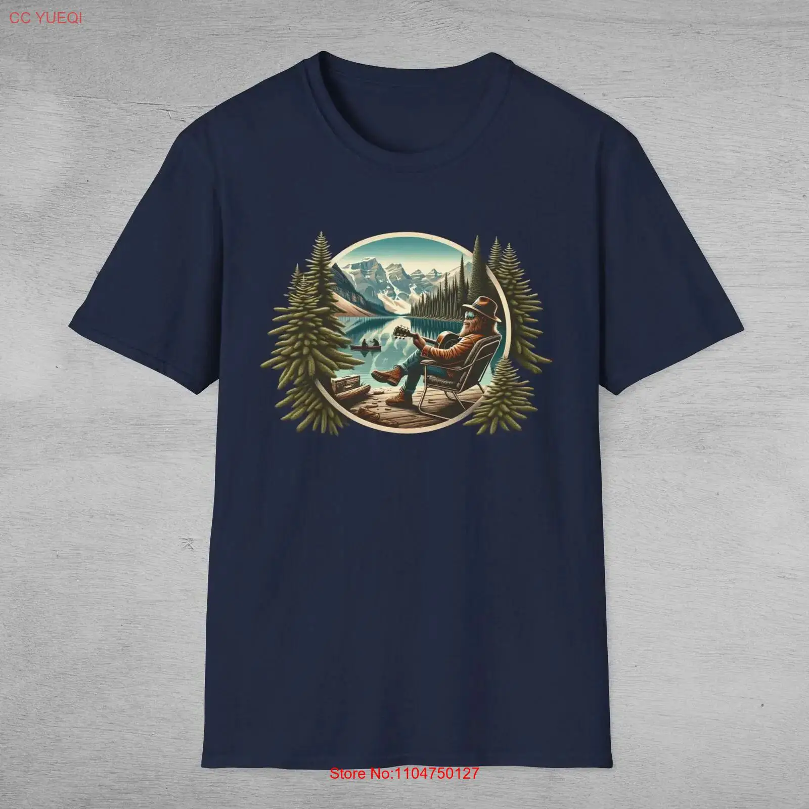 Outdoor Adventure At - Camiseta Bigfoot at the Lake, Sasquatch,