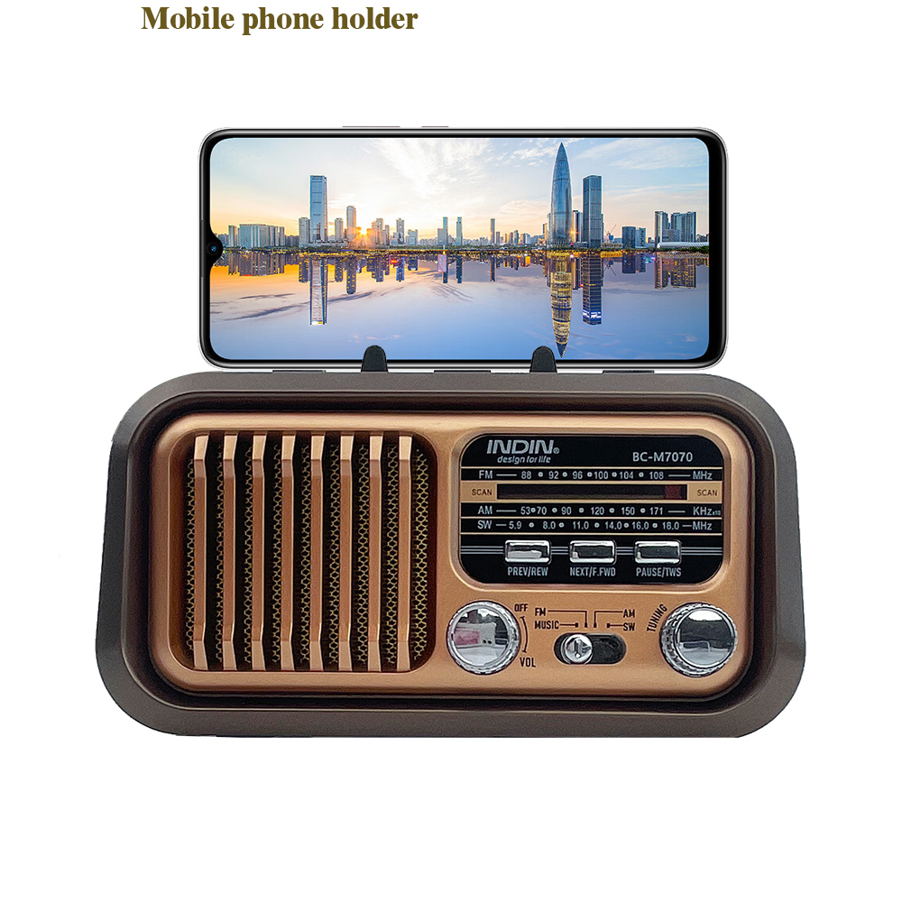 Emergency Radio Solar - Radio Portátil AM FM SW Vintage