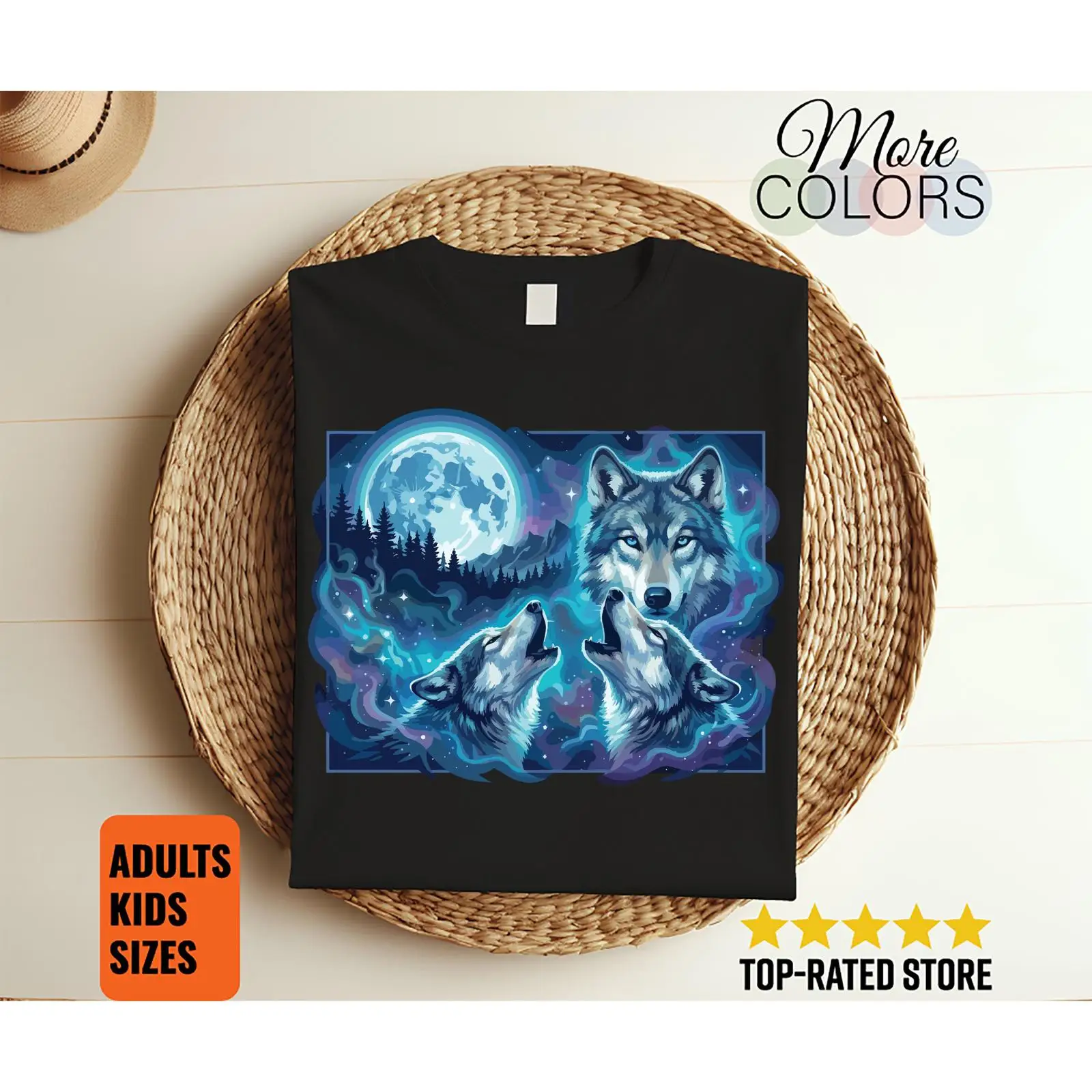 Outdoor Adventure At - Camiseta con diseño de lobo ladrando