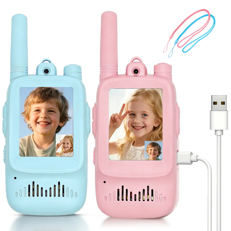 Outdoor Adventure Toys - 2 Walkie Talkies Recargables para Niños,