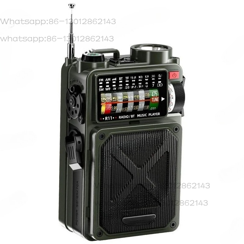 Emergency Radio Solar - Radio de manivela con energía solar,