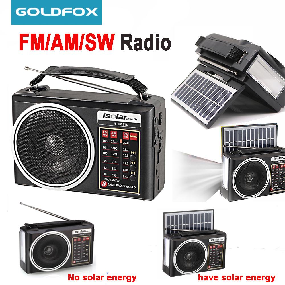 Emergency Radio Solar - Radio portátil FM/AM/SW con carga Solar,
