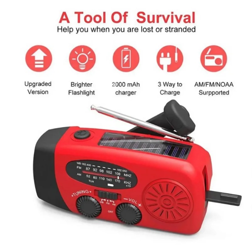 Radio Solar Multifuncional con - Emergency Radio Solar reseña y precio