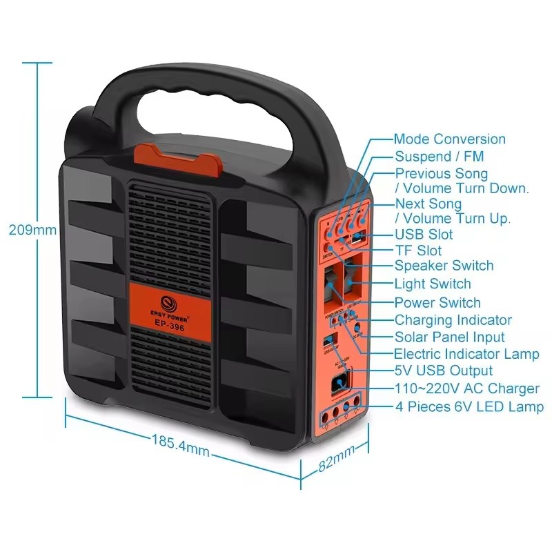 P-396, luz LED de energía sola - Emergency Radio Solar reseña y precio
