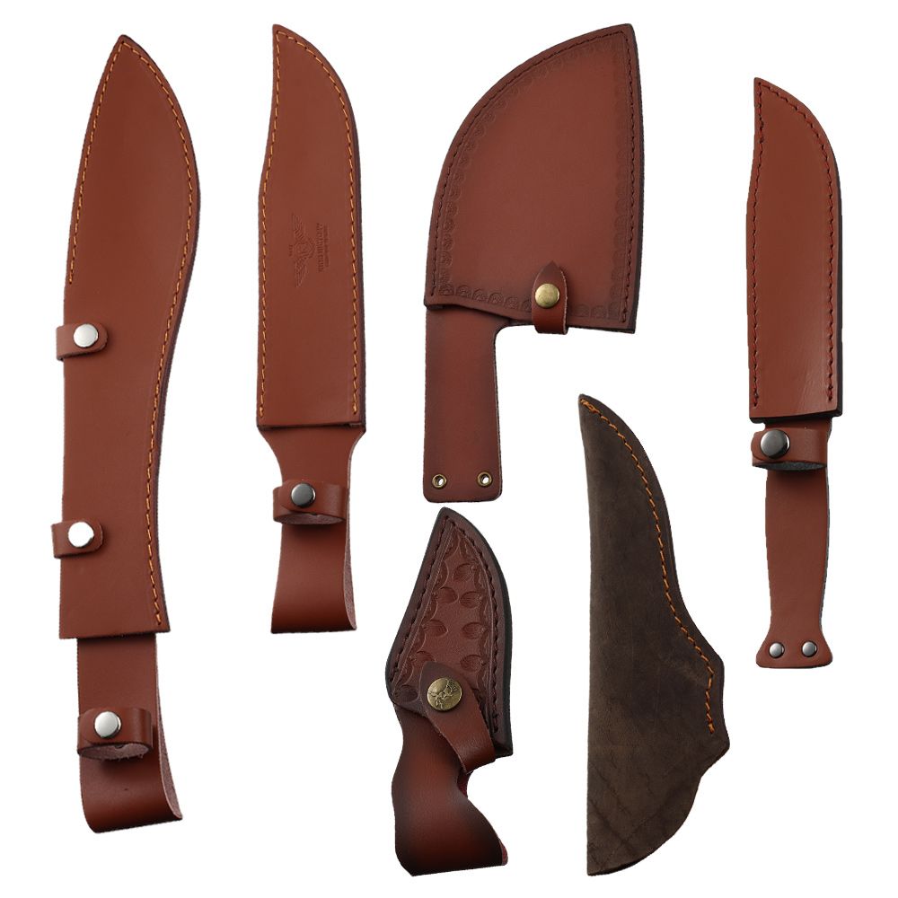 Funda de cuero marrón para lin - Camp Knife Multi reseña y precio
