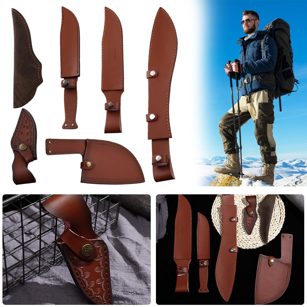 Funda de cuero marrón para lin - Camp Knife Multi reseña y precio