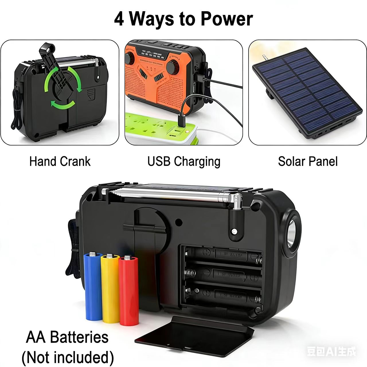 Radio solar portátil AM/FM con - Emergency Radio Solar reseña y precio