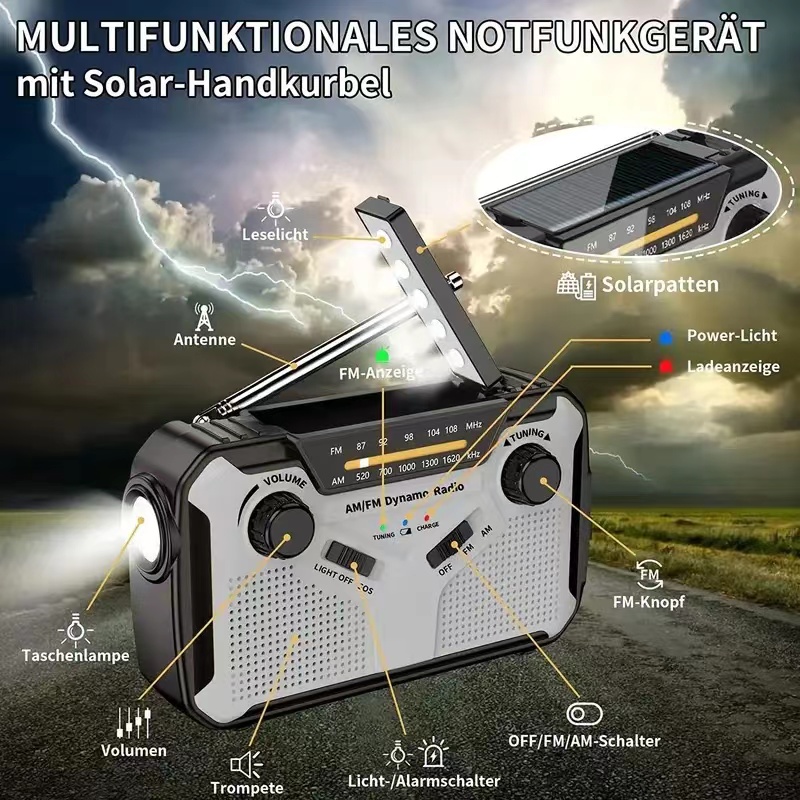 Radio solar portátil AM/FM con - Emergency Radio Solar reseña y precio