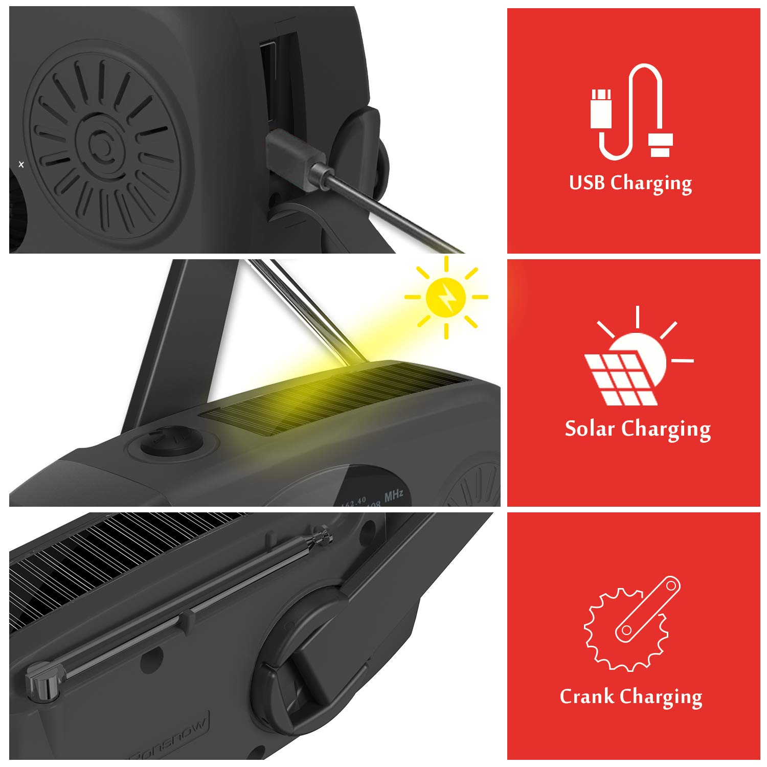 Manivela portátil multifuncion - Emergency Radio Solar reseña y precio